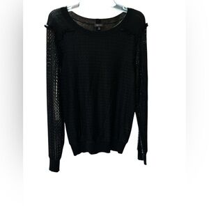 Sheer Black Long Sleeve Top